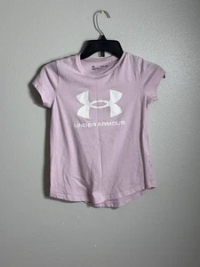 Under Armour Girls Kids Pink Athletic T-Shirt Loose Youth size M - Picture 1 of 6
