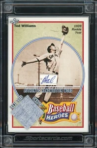 2022 Jersey Fusion Ted Williams Handwritten Word & Game Worn Swatch Relic Card - Picture 1 of 2