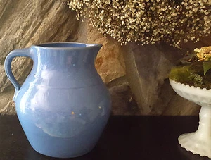 UHL KERAMIK BLAU STEINZEUG KRUG ANTIK LANDHAUS - Bild 1 von 6