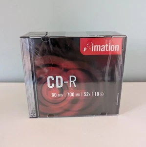 10 Pack Imation CD-RW Blank CDs 700mb/80 Min Re-writable 52x Speed New Sealed - Picture 1 of 3