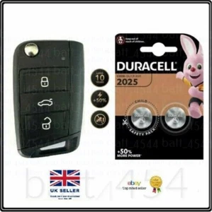 2 X Car Key Fob Battery for SKODA FABIA OCTAVIA SUPERB YETI ROOMSTER CR2025 - Picture 1 of 1