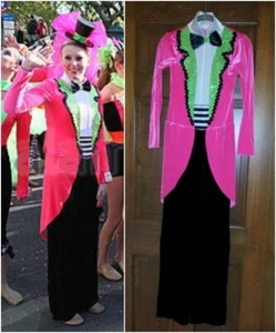 Adult L RINGMASTER Circus Dance Costume Custom Design NOT IN CATALOGS Funky A - Picture 1 of 11