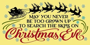 REUSABLE STENCIL 10422 J 11"x20" Christmas Eve -DIY SIGN Mylar Stencils - Picture 1 of 1