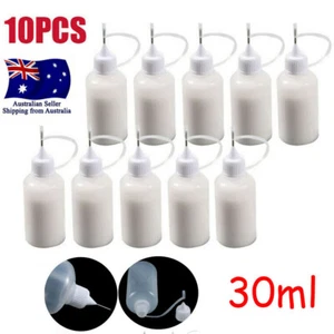 10PCS Needle Tip Applicator Bottle Clear Glue Dropper Dispenser Bottles 30ml DIY - Picture 1 of 10
