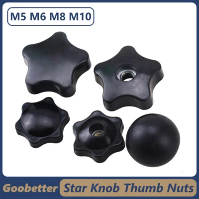 Kunststoff Star Knopf Daumenmuttern Flügelmuttern M5 M6 M8 M10 Innengewinde - Bild 1 von 4
