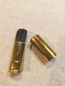 Vintage Twist-up Retractable Lens Brush in Lipstick Case gold tone - Picture 1 of 5