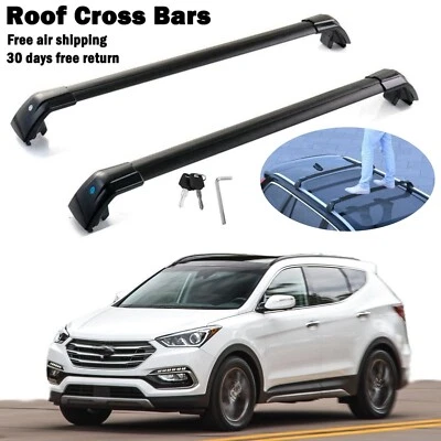Cross Bars Fits For Hyundai Santa Fe Sport 2013-2018 Cargo Bar Luggage Carrier - Image 1 of 4