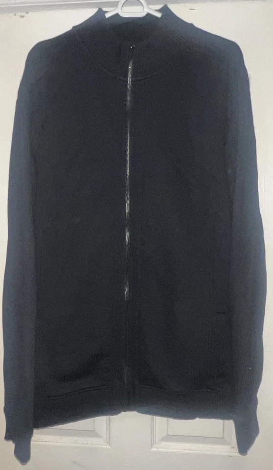 APT. 9 Mens Size XXL Full Zip Jacket Black Long Sleeve With Pockets - Image 1 of 4
