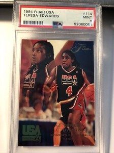 1994 Flair USA Basketball Teresa Edwards #114 Rookie RC PSA 9 Mint