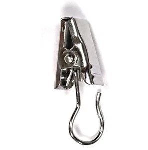 Nuovo 12 X Tenda Tenda Binario Asta Anello Ganci Con Clip Cromato Antico - On - Foto 1 di 1