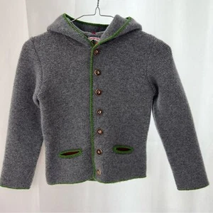 ORIGINAL LANZ handmade merino wool cardigan SWEATER SIZE 10 - Picture 1 of 8