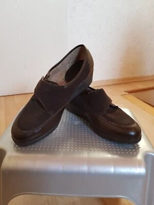 braune Damen Sneaker Leder/Velours warm gefüttert Gr.5,5 - Bild 1 von 3