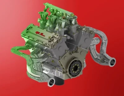 ALFA ROMEO 155 V6 Ti DTM - ENGINE / 8 12 18 24 Tamiya Revell Monogram AMT IXO - Image 1 of 4