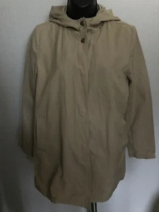 Zara Girls Khaki Simplify Full Zip Hooded Rain Coat Size 13/14 - Picture 1 of 3