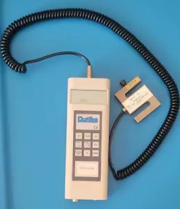 Complete Set Chatillon DFG-R-ND Digital Force Gauge w/ 200lb Load Cell Tested - Picture 1 of 7
