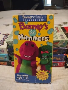 BARNEY'S BEST MANNERS VHS Video Tape 1993 Barney & Friends Collection DINOSAUR - Picture 1 of 4