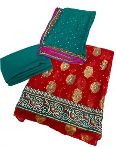 indischer Bollywood Salwar Kameez unbestickter Stoff - Bild 1 von 7