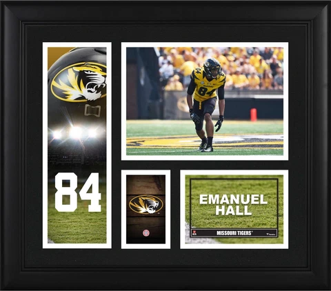 Emanuel Hall Missouri Tigers Framed 15" x 17" Player Collage Cover