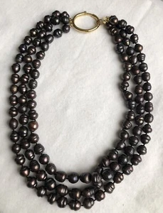 Collana Perle Barocche Scaramazze Bronzo Chiusura Oro Giallo 750°/°° 18 kt - Foto 1 di 15