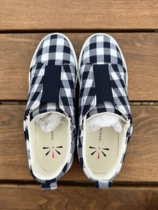NEU! ISAAC MIZRAH LIVE! - Canvas-Sneaker mit Gingham-Print - Dark Navy - Größe 5,5 - Bild 1 von 5