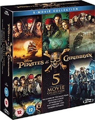 Pirates of the Caribbean 1-5 Five Movie Collection Blu-Ray Set BRAND NEW - Bild 1 von 3