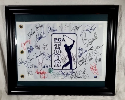 PGA Golf Tour Flag - Autographed by 38 Players w/ COA / 2010 Honda Classic Foto 1 de 4