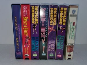 Set of 7 Classic Workout VHS Videos (the late Richard Simmons and Jane Fonda) - Picture 1 of 12