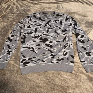 Paul Fredrick Maglione Uomo Taglia Large Grigio Camice Manica Lunga Pullover Maglia - Foto 1 di 6