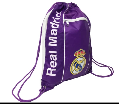 Real Madrid Cinch Sack - Icon Sports - Purple Drawstring Bag - Football Club - Image 1 of 4