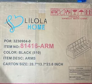 2 schwarze Arme für Lilola Home Couch Nummer 81416 Kunstleder NUR 2 ARME - Bild 1 von 5