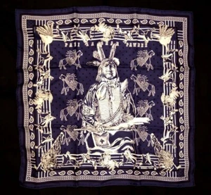 HERMES Carre 55 Pani la Shar Pawnee Silk Scarf Kermit Oliver :JPN - Picture 1 of 13
