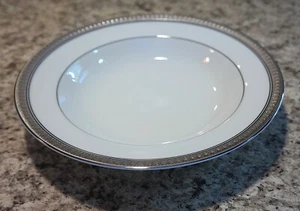 *SET of 2* New With Tags Mikasa Palatial Platinum Rim Soup Bowls 8 3/8" - Picture 1 of 6