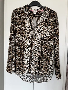 BNWT River Island Leopard Animal Print Shirt Blouse Size 8 - Picture 1 of 4