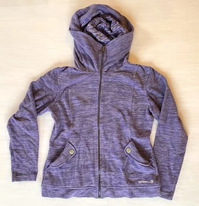 Merrell Zaida Full Zip Fleece Hoodie Jacket Womens Medium Purple Heathered - Picture 1 of 13