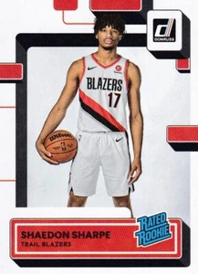 2022 Donruss #207 Shaedon Sharpe Portland Trail Blazers Rated Rookie - Picture 1 of 2
