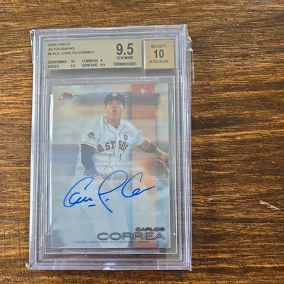 2016 Finest Carlos Correa Autograph #FA-CC BGS 9.5 Houston Astros (again) - Image 1 of 2