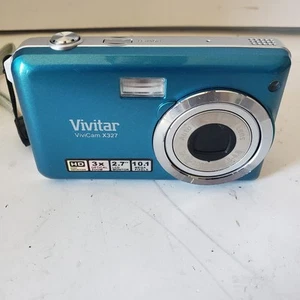 Vivitar ViviCam X327 10.0MP Digital Camera - Teal HD 3x zoom 2.7 LCD - Picture 1 of 8