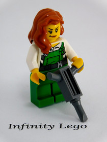 LEGO Female Robber in Green Overalls Minifigure City Police Starter (60136)