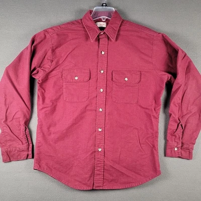 Vintage Orvis Flannel Chamois Shirt Mens Large Red Heavyweight Made USA Outdoor - Image 1 of 4