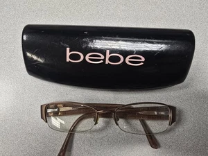 bebe Amorous Eyeglasses BB5015 002 Women's 51/17-135 mm Rhinestone With Case - Picture 1 of 10
