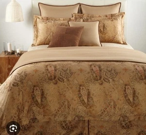 Vtg Duvet Ralph Lauren VERDONNET PAISLEY CAMEL Queen Full  Comforter COVER  EUC - Picture 1 of 16
