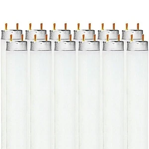 Luxrite F17T8/850 17W 24" T8 Fluorescent Tube Light Bulb 5000K 1350LM G13 12PK - Picture 1 of 4