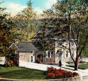 Postal de colección Washington Headquarters Valley Forge Pennsylvania PA c1935 - Imagen 1 de 3