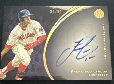 2016 Topps The Mint - Franchise Autographs Francisco Lindor /50 Cleveland/ Mets - Image 1 of 2