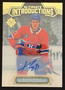 2022-23 UD Ultimate Collection KAIDEN GUHLE #UI-83 Introductions AUTO - Bild 1 von 2