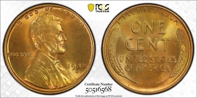 1938-D Toned Superb Gem BU Lincoln Cent ~ PCGS MS67RD ~ TrueView - Image 1 of 4