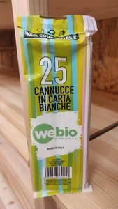 _WEBIO CANNUCCE CARTA PZ. 25 compostabili - Foto 1 di 1