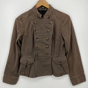 Mossimo Jacket Women's Size M Brown Button Closure Pockets Cotton Y2K Vtg - Picture 1 of 9