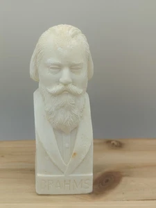 Vintage Brahms Small Bust Figurine 4” White Composer The Immortals #38 - Picture 1 of 6
