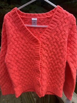 Carters - Cárdigan Coral Abotonado - Jóvenes Niñas Talla 5 Foto 1 de 4